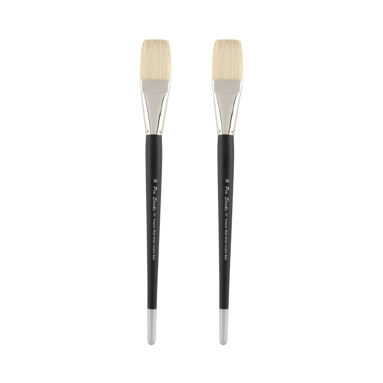 Creative Mark Pro Stroke Premium White Chungking Hog Bristle Artist Paint Brush - Flat - Natural Bristle Brush w/ Great Control Suitable for Oils, Watercolors, Acrylics, Alkyds, Caseins